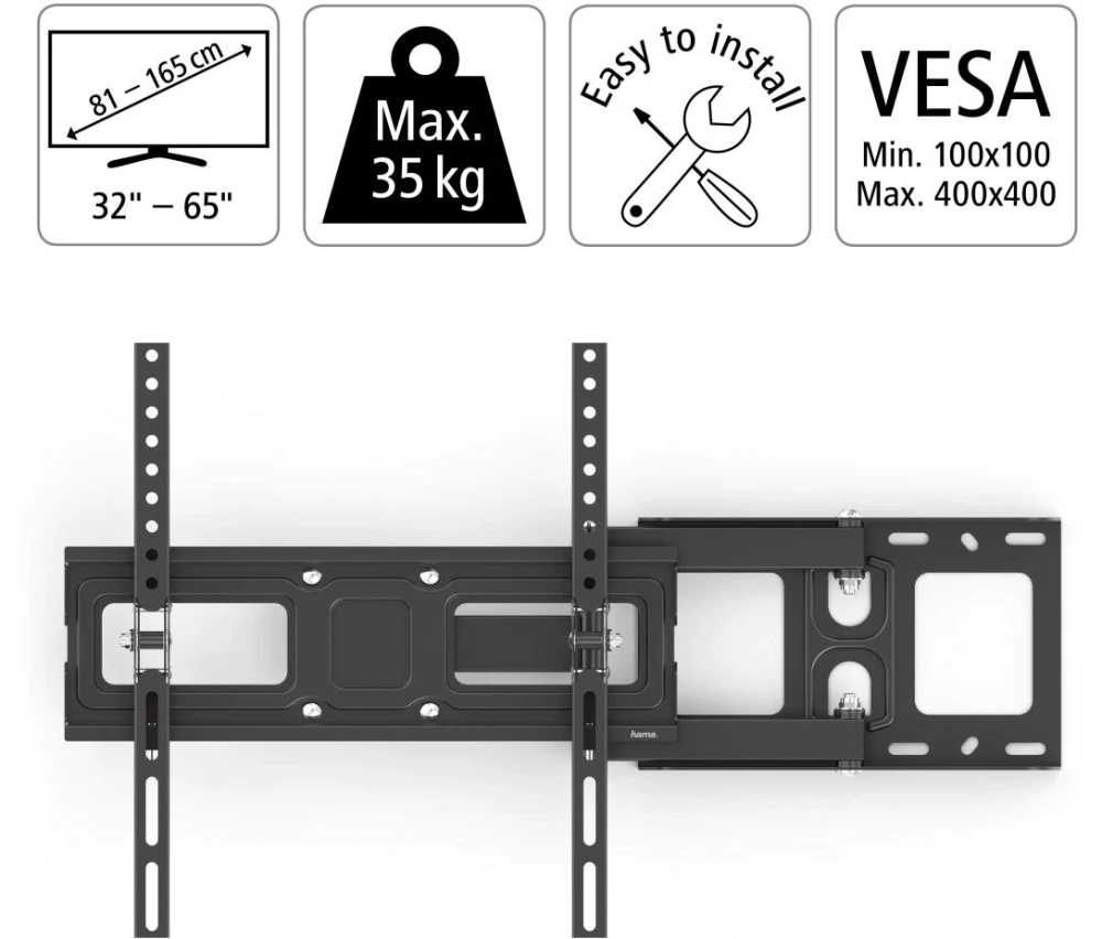 Hama стойка Fullmotion TV 32-65"
