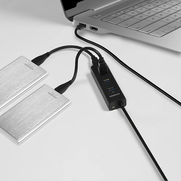 AXAGON HUE-S2BL USB3.0 CHARGING hub