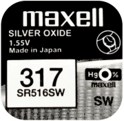 Бутонна батерия MAXELL SR516 SW /317/  1.55V