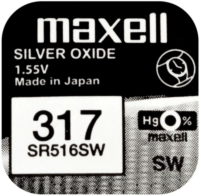 Бутонна батерия MAXELL SR516 SW /317/  1.55V