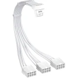 1stPlayer удължителен кабел Custom Sleeved Modding Cable White - 3 x PCIe 8-pin to 12VHPWR - FM3-B-WH