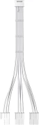 1stPlayer удължителен кабел Custom Sleeved Modding Cable White - 3 x PCIe 8-pin to 12VHPWR - FM3-B-WH