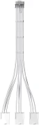 1stPlayer удължителен кабел Custom Sleeved Modding Cable White - 3 x PCIe 8-pin to 12VHPWR - FM3-B-WH