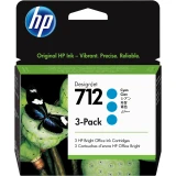 HP 712 Ink Cartridge 3-Pack - Cyan