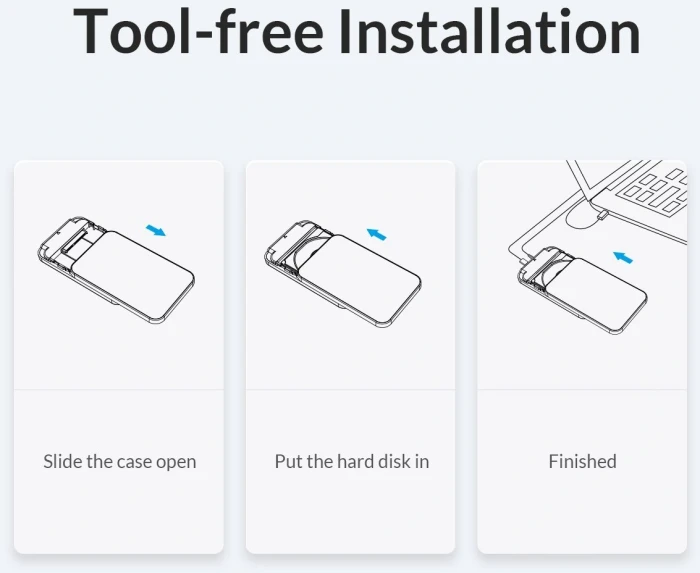 Orico 25PW1 кутия за диск 2.5" USB-C