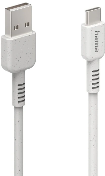 Кабел за зареждане HAMA "Eco", USB-A - USB-C, 1 м, бял