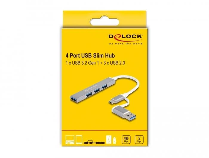 Delock USB-C/A 4 x USB HUB