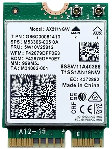 Intel Wi-Fi 6E AX211 (2230)