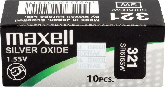 Бутонна батерия MAXELL SR616 SW /321/ 1.55V