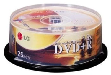 DVD+R LG, 4.7GB, 16X, 25 БР.