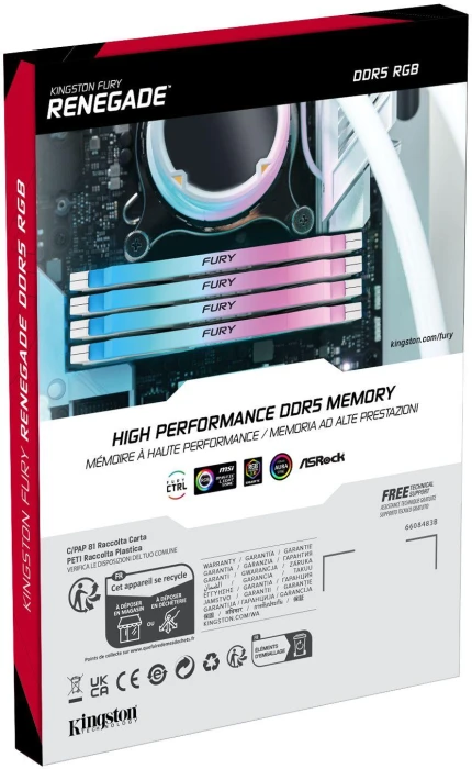 Kingston FURY Renegade RGB White 32GB(2x16GB) DDR5 6400MHz CL32