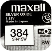 Бутонна батерия MAXELL SR41 SW /384/ AG3   1.55V