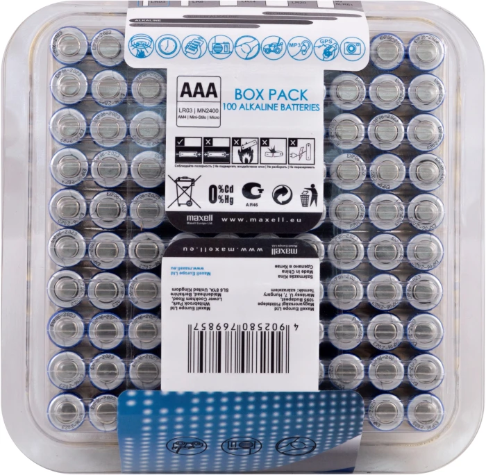MAXELL Alkaline AAA Power Pack 100 бр.