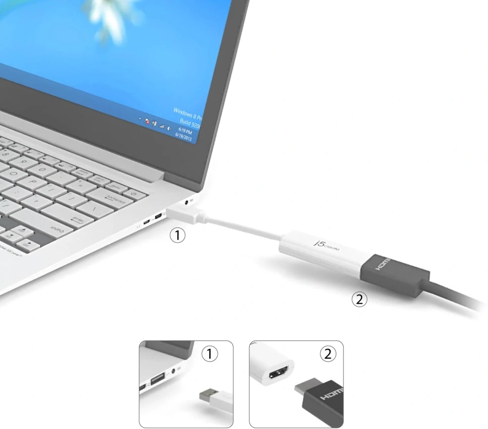 j5create Адаптер JUA254 USB-A > HDMI