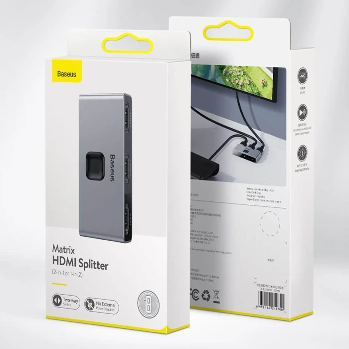 Двупосочен HDMI превключвател Baseus CAHUB-BC0G