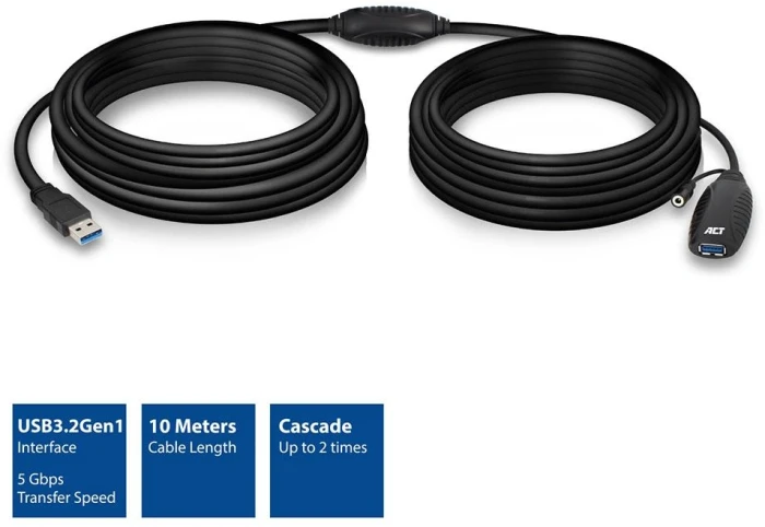 ACT удължител USB-A 5Gbps - 10.0m
