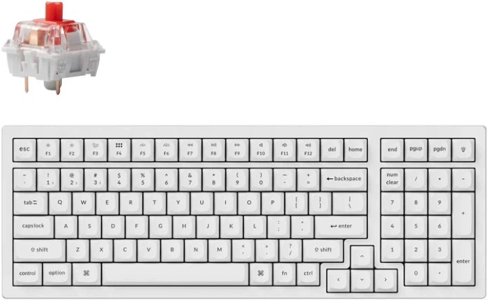 Keychron K4 Pro White Hot-Swap Red Switch
