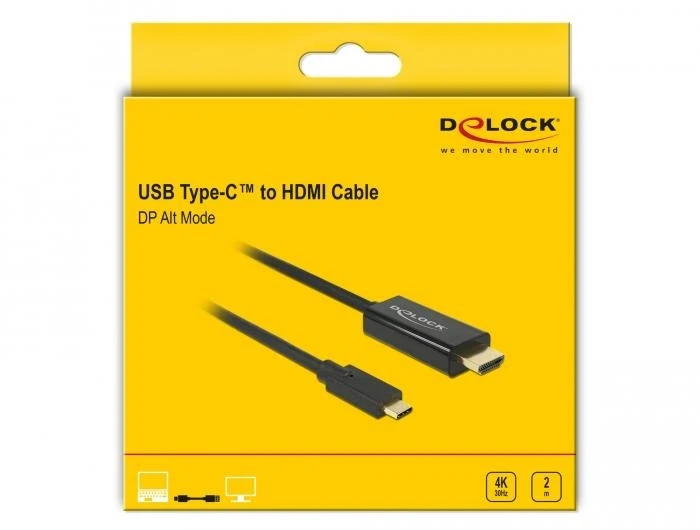 Delock USB-C > HDMI 4K 30Hz 2m