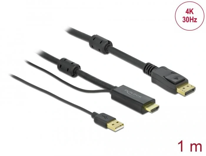 Delock HDMI > DisplayPort 4K - 1.0m