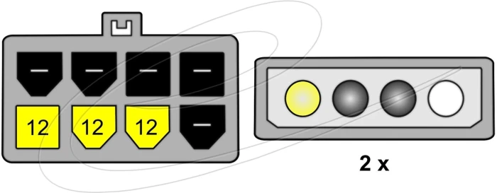 Delock 2 x Molex > 8-pin GPU PCIe - 0.15m