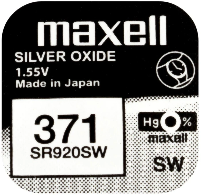 Бутонна батерия MAXELL SR-920 SW /370/371/AG6  1.55V