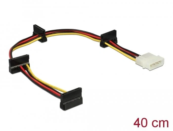 DeLock Molex > 4 x SATA Power - 0.40m