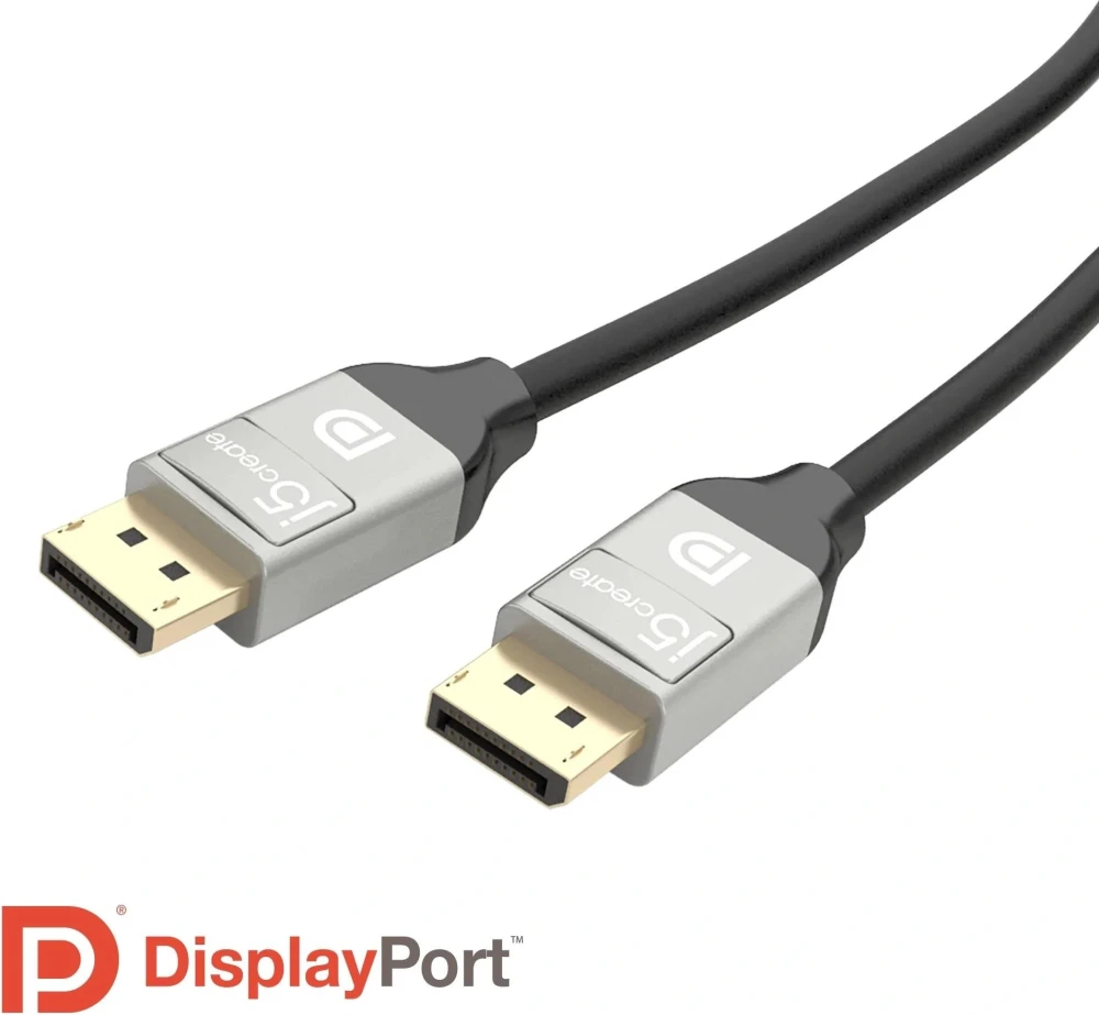 j5create кабел DisplayPort 4K 60Hz 1.8m