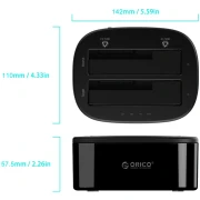 Orico Dock 2 x SSD/HDD 2.5"/3.5" Clone