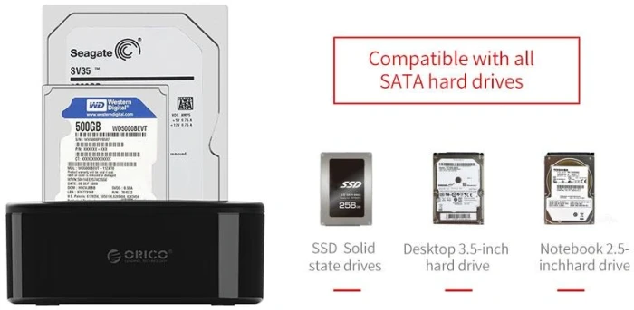 Orico Dock 2 x SSD/HDD 2.5"/3.5" Clone