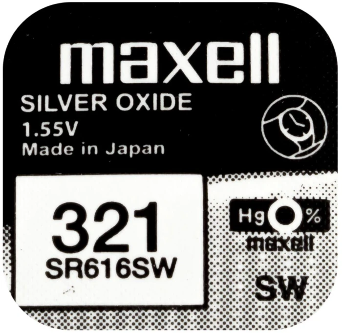 Бутонна батерия MAXELL SR616 SW /321/ 1.55V