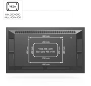 Стойка за таван Hama TV 65"