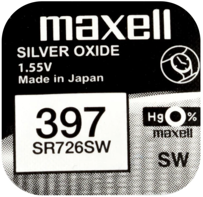 Бутонна батерия MAXELL SR726 SW /AG2/ 397/, 1.55V
