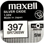 Бутонна батерия MAXELL SR726 SW /AG2/ 397/, 1.55V