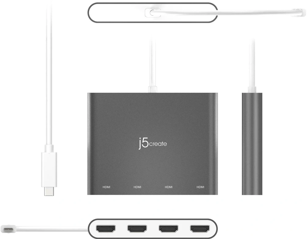 j5create Адаптер USB-C > 4 x HDMI