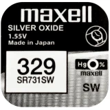 Бутонна батерия MAXELL SR731 SW / 329/, 1.55V