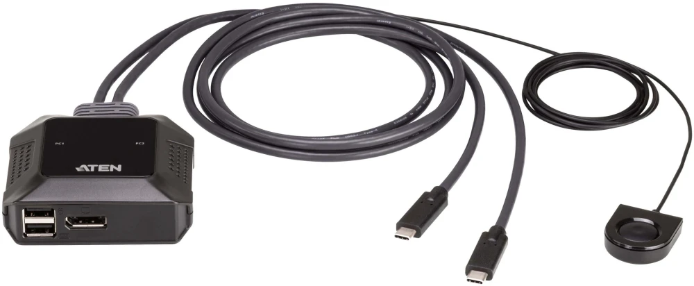 KVM превключвател ATEN US3312 2-портов 4K DisplayPort USB-C