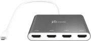 j5create Адаптер USB-C > 4 x HDMI