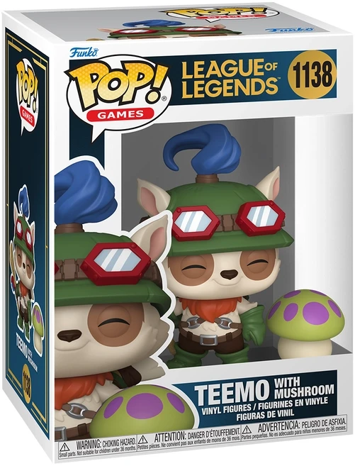 Фигурка Funko Pop! Games: League of Legends - Teemo with Mushroom #1138