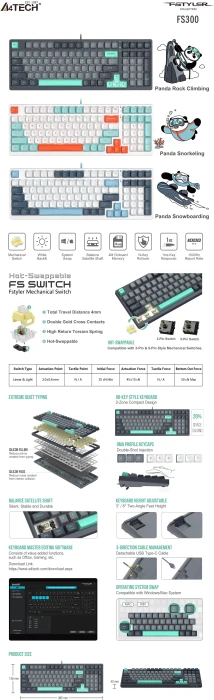 A4tech Fstyler FS300 Panda Rock
