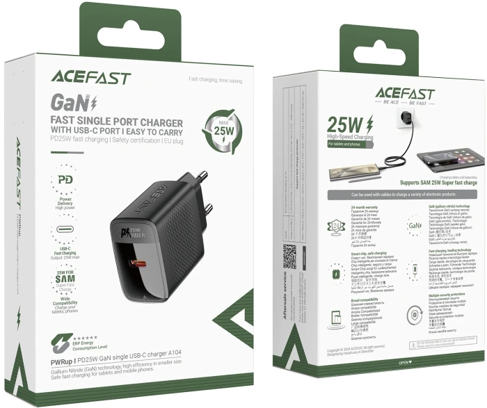 Acefast A104 Wall Charger GaN PD 25W