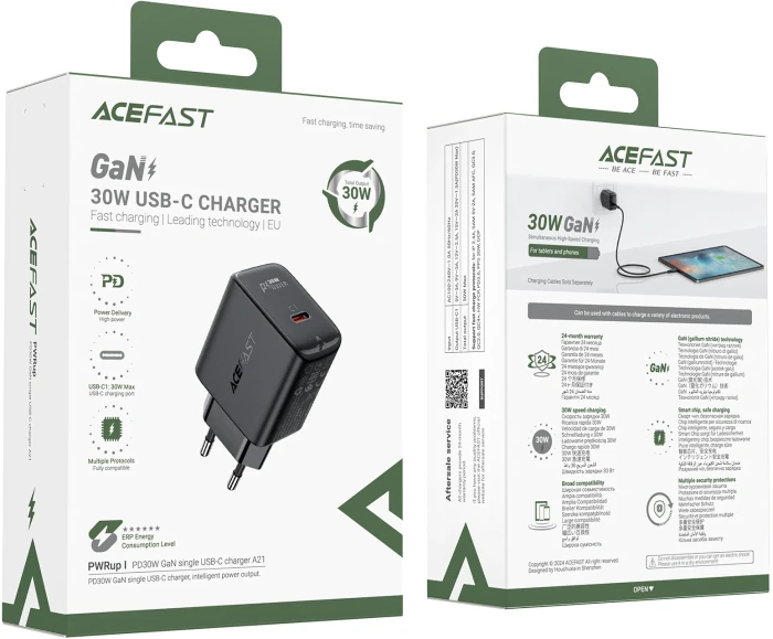 Acefast A21 Wall Charger GaN PD 30W