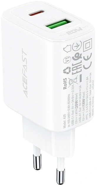 Acefast A25 Wall Charger GaN PD 20W