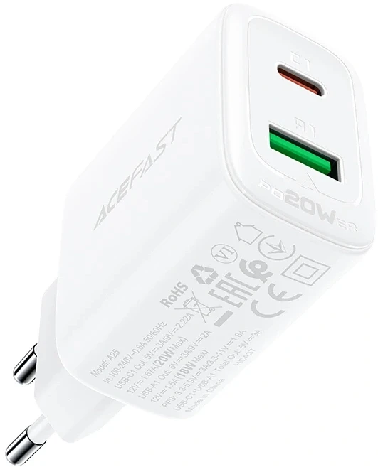 Acefast A25 Wall Charger GaN PD 20W