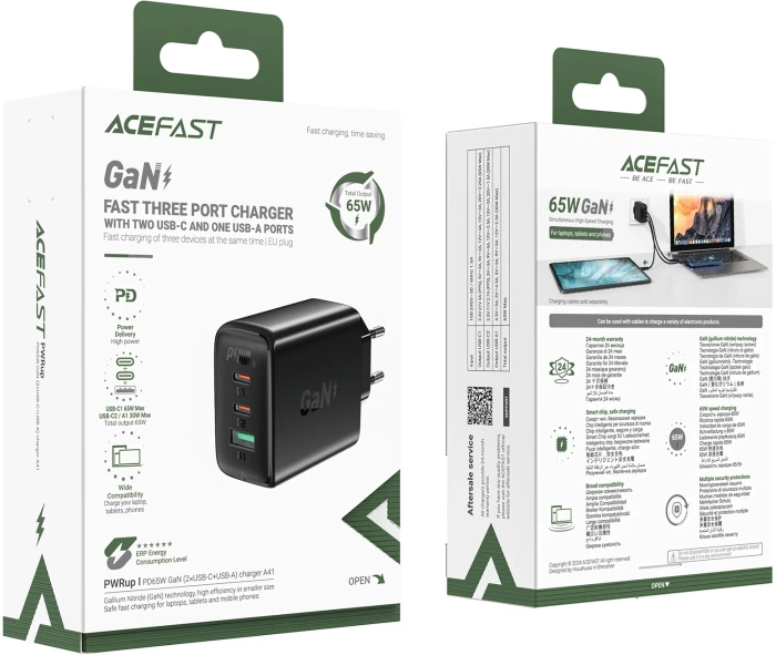 Acefast A41 Wall Charger GaN PD 65W