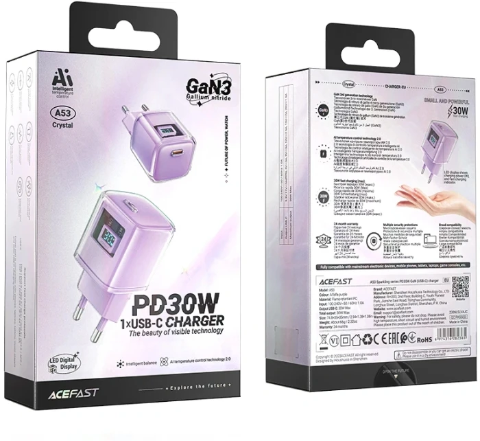 Acefast A53 Wall Charger GaN PD 30W