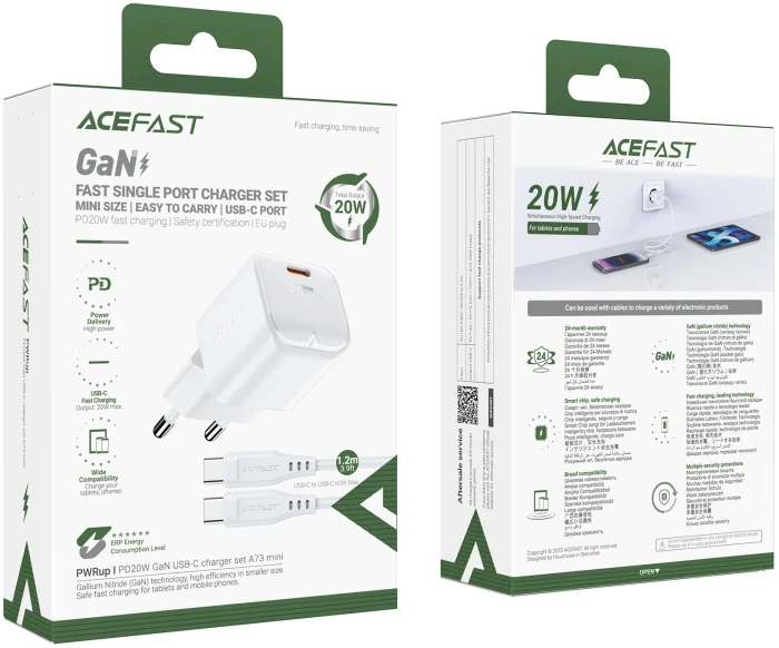 Acefast A73 Wall Charger GaN PD 20W