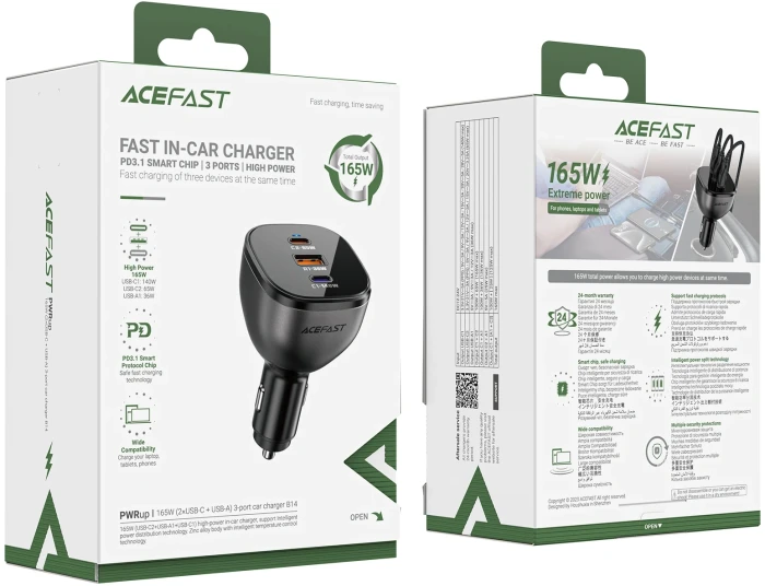 Acefast B14 Fast Charger Car PD3.1 165W