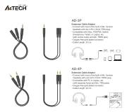 A4Tech 3.5mm 4-pin > 2 х 3.5mm 3-pin