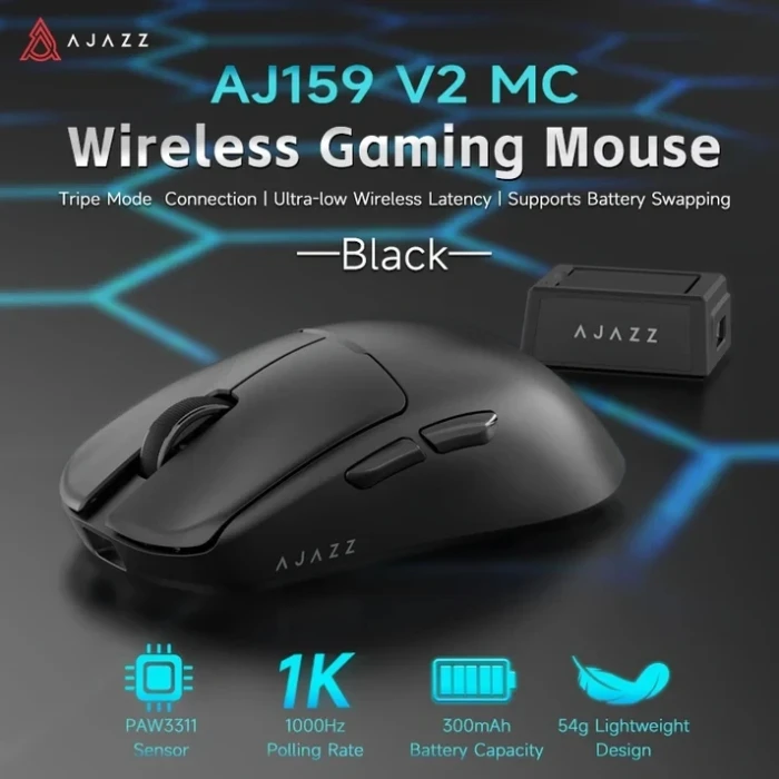 Ajazz AJ159 V2 MC 1K Wireless - Black