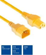 ACT Захранващ IEC C14 > IEC C15 - 2.0m
